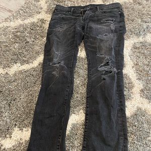 Abercrombie ripped jean.